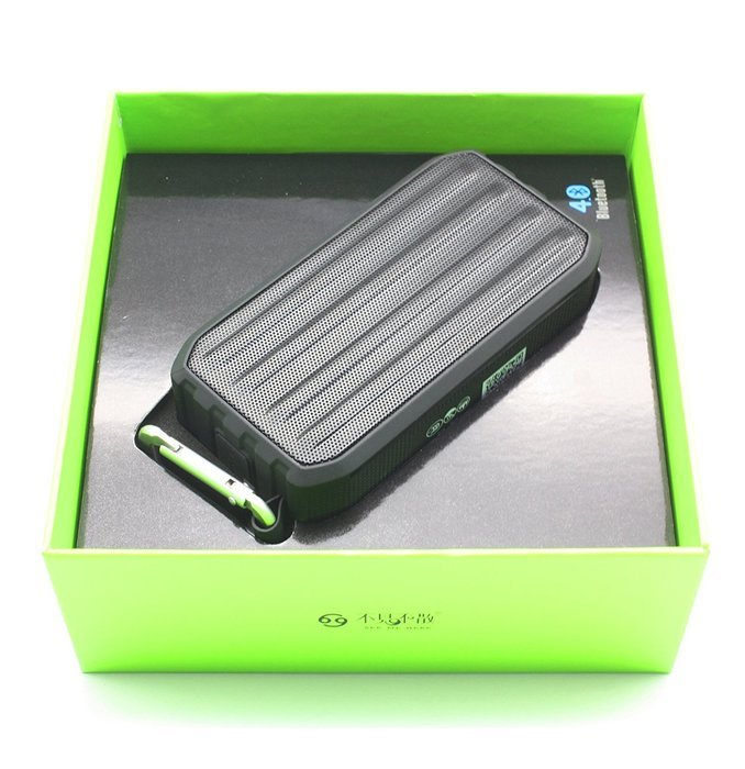 Antonso BV370 Cuboid Sport Outdoor Portable Waterproof Bluetooth 4.0 Loud Speaker Amplifier with Passive Bass... N5