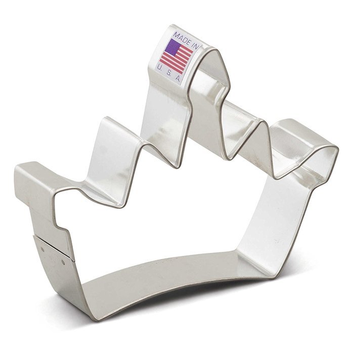 Ann Clark Crown Cookie Cutter | Tin-Plated Steel | Hand Wash | Measures 4.75" L x 3" W x 1" H | Made in USA