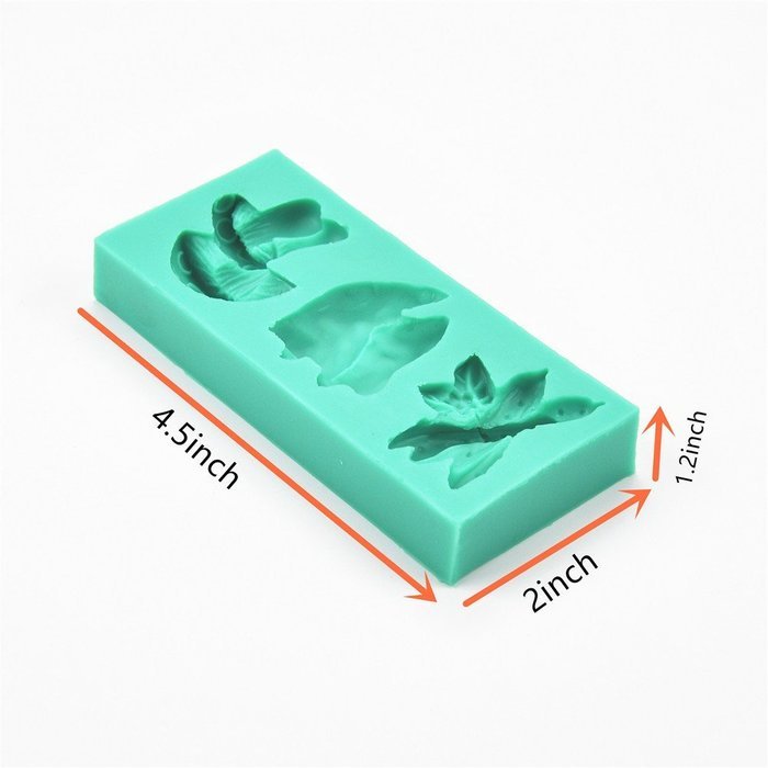 TANGCHU Soft Silicone Cake Mold Vegetable Shape 4.56*2*0.63inch Green