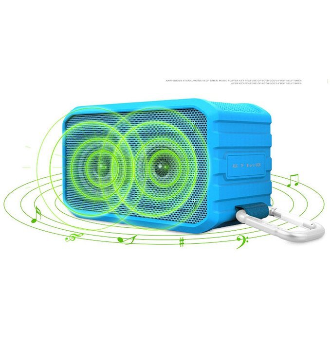 Antonso BV370 Cuboid Sport Outdoor Portable Waterproof Bluetooth 4.0 Loud Speaker Amplifier with Passive Bass... N11