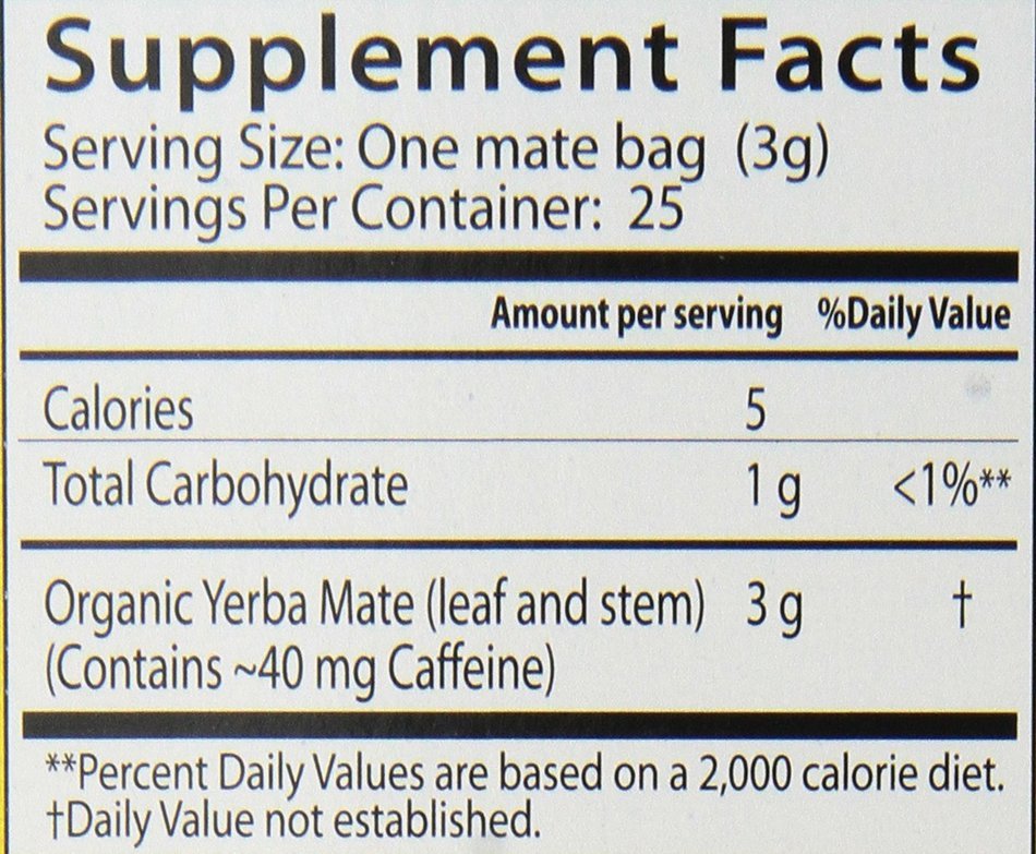 Guayaki Yerba Mate Organic Tea, 25-Count, 2.6oz N3