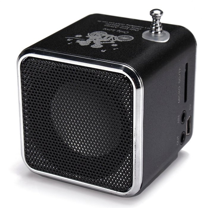 BephaMart TD-V26 Portable Mini Stereo FM Radio MP3 Speaker Music Player Support Micro SD TF USB N8