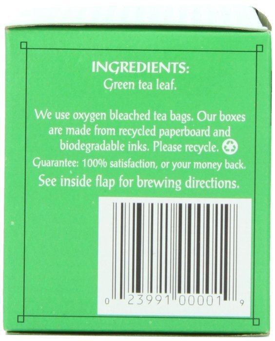 Triple Leaf Tea, Tea Bags, Green Tea, 1.34-Ounce Bags, 20-Count Boxes (Pack of 6) N3