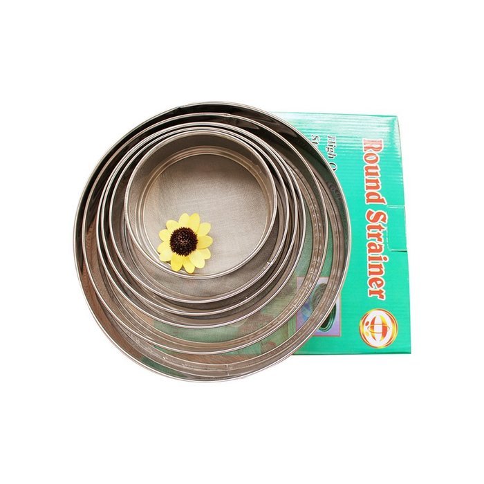 Startony Stainless Steel Mesh Flour Sifting Sifter Durable Round Mesh Sifter Sugar Powder Strainer Baking Bread...