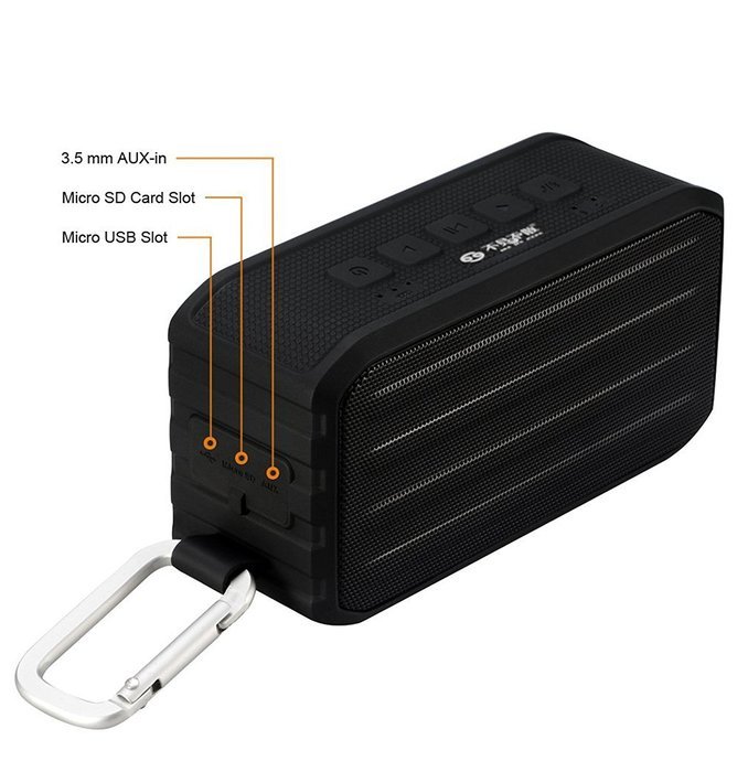 Antonso BV370 Cuboid Sport Outdoor Portable Waterproof Bluetooth 4.0 Loud Speaker Amplifier with Passive Bass... N13