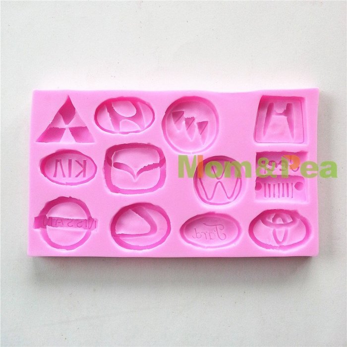 Mom&pea 0624 Car Logos Shaped Silicone Mould for Fondant Cake Sugar Paste Cake Decoration 3d Cake Toppers Mold... N2
