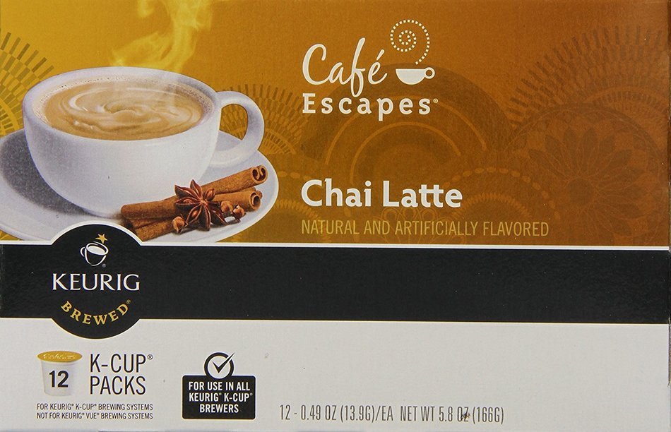 Caf&eacute; Escapes Chai Latte, K-Cup Portion Count for Keurig Brewers, 24-Count N2