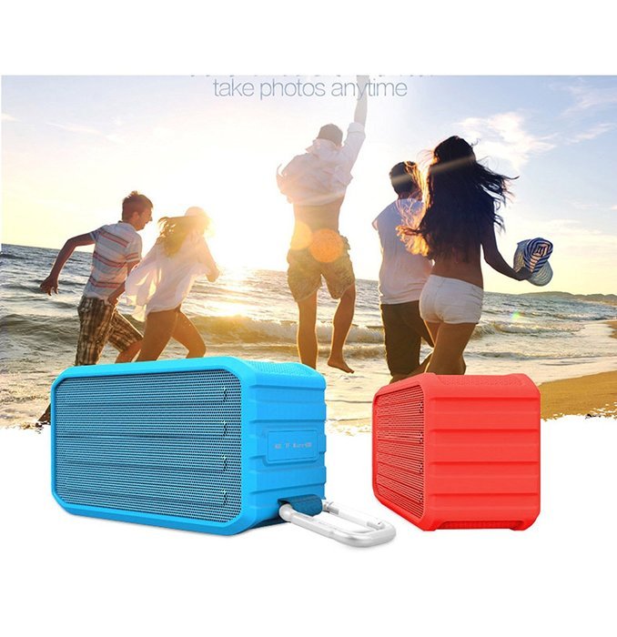 Antonso BV370 Cuboid Sport Outdoor Portable Waterproof Bluetooth 4.0 Loud Speaker Amplifier with Passive Bass... N15