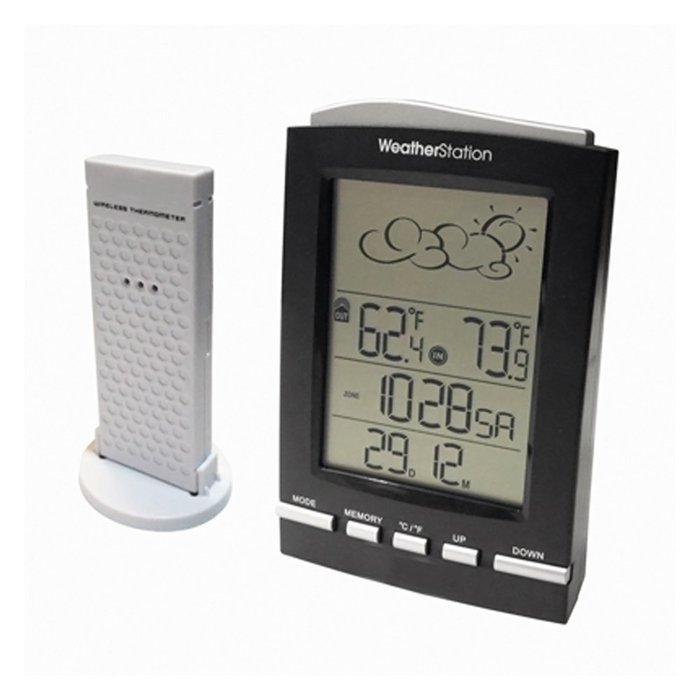 Teledex Weather Station - 5-Step Weather Forecast Station with Wireless Indoor/Outdoor Sensor