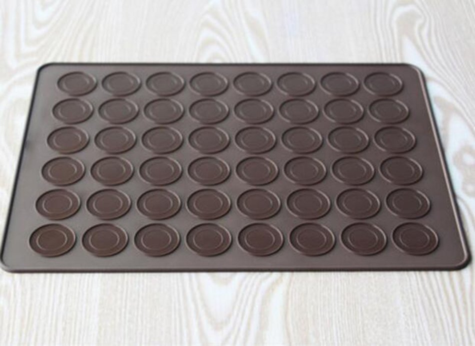 BPA Free 48 French Macaroon Baking Sheet & Decorative Flower Pot Set-DIY Silicone Cake,Cookie Chocolate Maker...