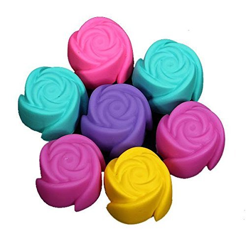7 X Rose Cup Cake Muffin Maker Mold Baking Mould Silicone
