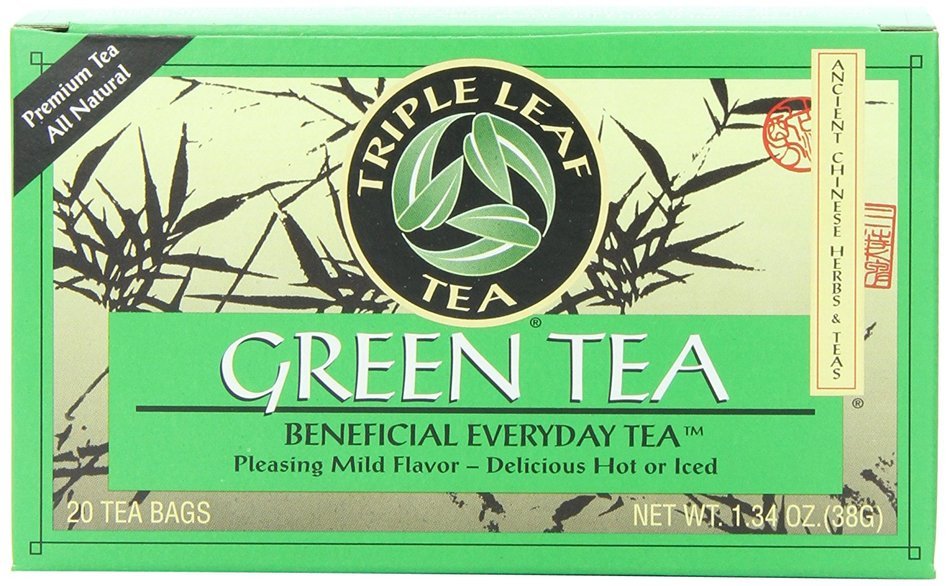 Triple Leaf Tea, Tea Bags, Green Tea, 1.34-Ounce Bags, 20-Count Boxes (Pack of 6) N4