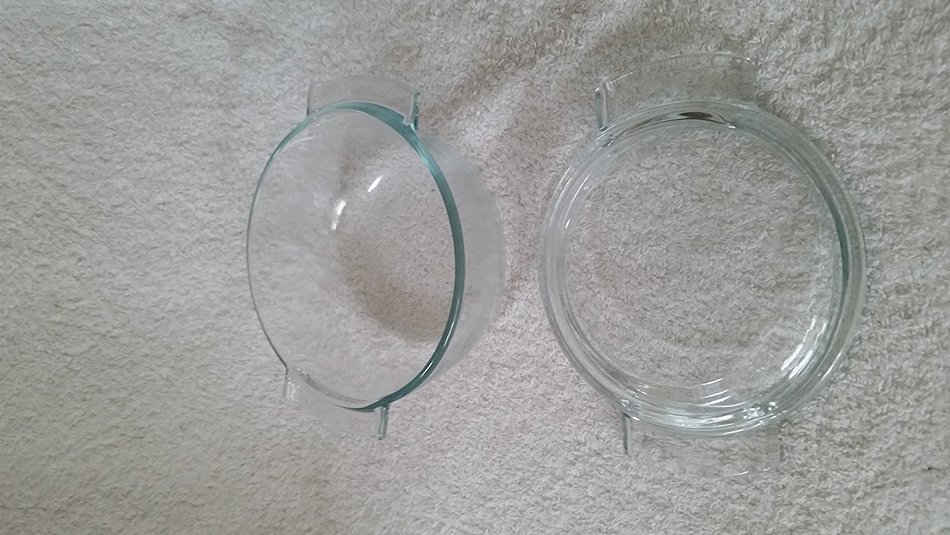 Pyrex De Corning France Clear Glass Blue Tinted Casserole Dish 5.5" Dish #451