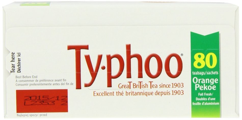 Typhoo 80 Decaf Tea Teabags (Pack of 6, Total 480 Teabags) N4