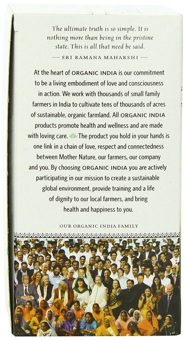 Organic India Organic Tulsi Herbal Tea, Tulsi Cleanse, 18 Tea Bags (Pack of 6) N4