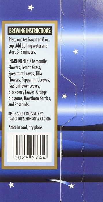 Trader Joe's Well Rested Herbal Tea No Caffeine 1.09 oz (Pack of 3) N3