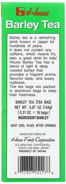 House Foods Mugicha Mineral, Barley Teabags, 5.07-Ounce Units (Pack of 5) N3