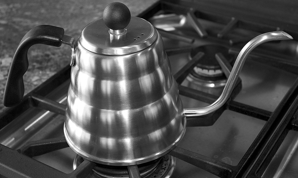 MIRA Pour Over Kettle for Coffee and Tea, Drip Pot Kettle, Goose Neck, Narrow Spout, 40 Oz., Stainless Steel N2