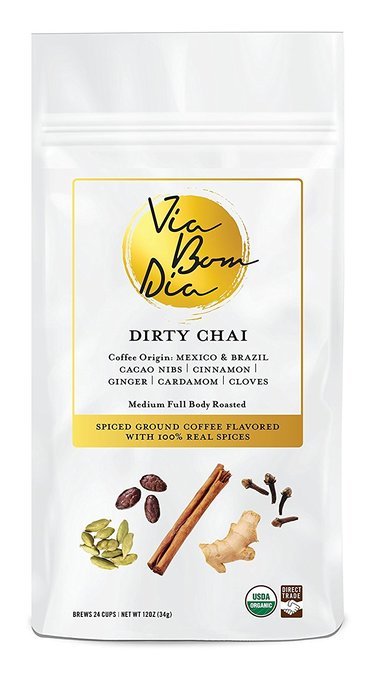 100% Naturally Flavored Coffee, Cinnamon Chocolate, Ground Coffee + Real Cacao Nibs & Cinnamon (no artificial...