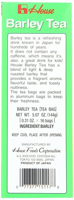House Foods Mugicha Mineral, Barley Teabags, 5.07-Ounce Units (Pack of 5) N4