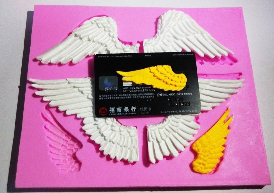 Wocuz W0701 Silicone Angle Wings Shaped Chocolate Fondant Mold Candy Mold for Cupcake Cake Decoration Gum Mould N4