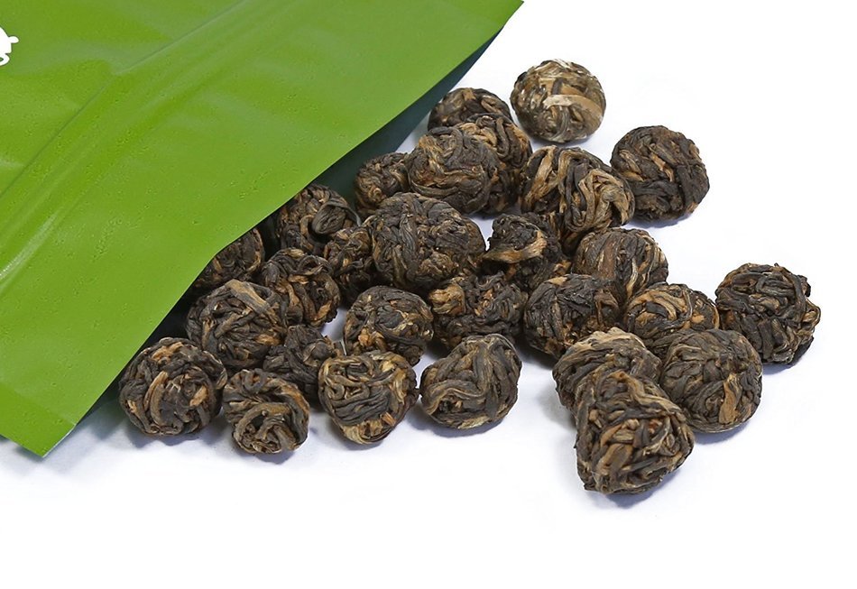 Black Dragon Pearls - Loose Leaf Black Tea - Bold Caffeine - Tealyra (4oz / 110g) N2