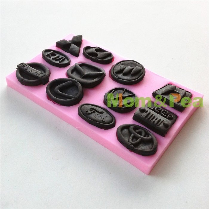 Mom&pea 0624 Car Logos Shaped Silicone Mould for Fondant Cake Sugar Paste Cake Decoration 3d Cake Toppers Mold... N3
