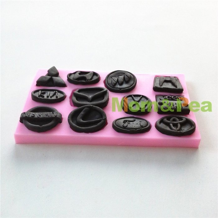 Mom&pea 0624 Car Logos Shaped Silicone Mould for Fondant Cake Sugar Paste Cake Decoration 3d Cake Toppers Mold... N4