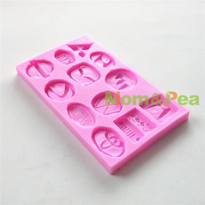 Mom&pea 0624 Car Logos Shaped Silicone Mould for Fondant Cake Sugar Paste Cake Decoration 3d Cake Toppers Mold... N5