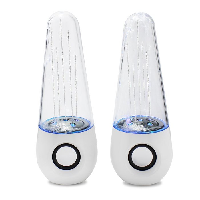abcGoodefg Music Fountain Three Colour LED Dancing Water Stereo Speaker (Black) N4