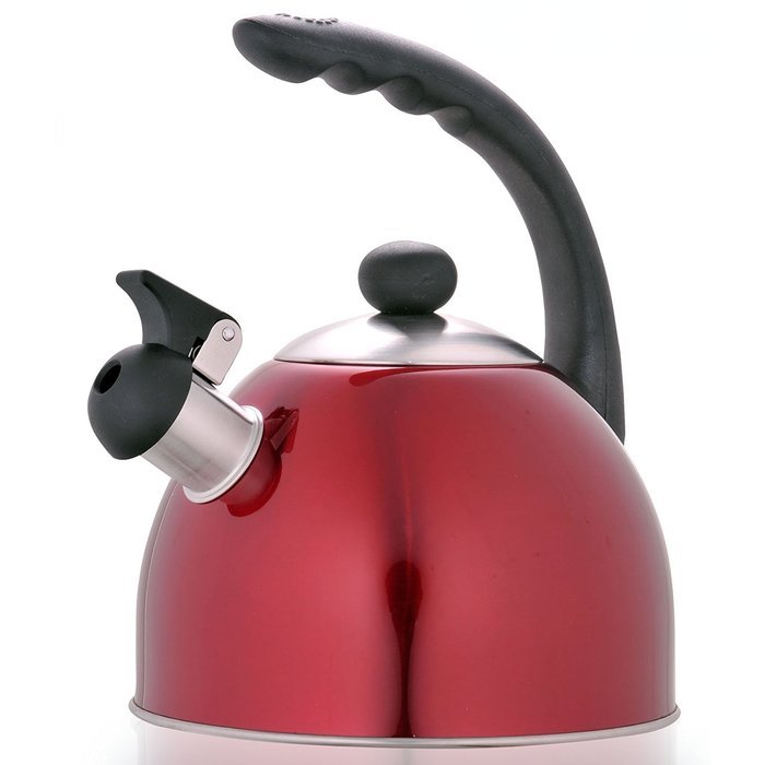 Creative Home 72211R Rhapsody All Stainless Steel Tea Kettle, 2.1-Quart N2
