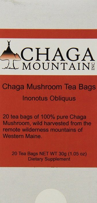 Chaga Mushroom in Tea Bags, 20 Count