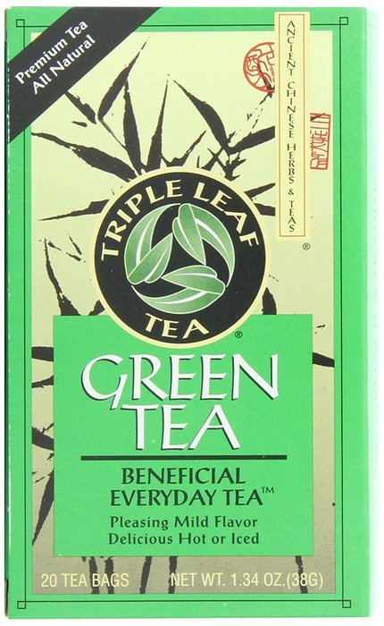 Triple Leaf Tea, Tea Bags, Green Tea, 1.34-Ounce Bags, 20-Count Boxes (Pack of 6) N5