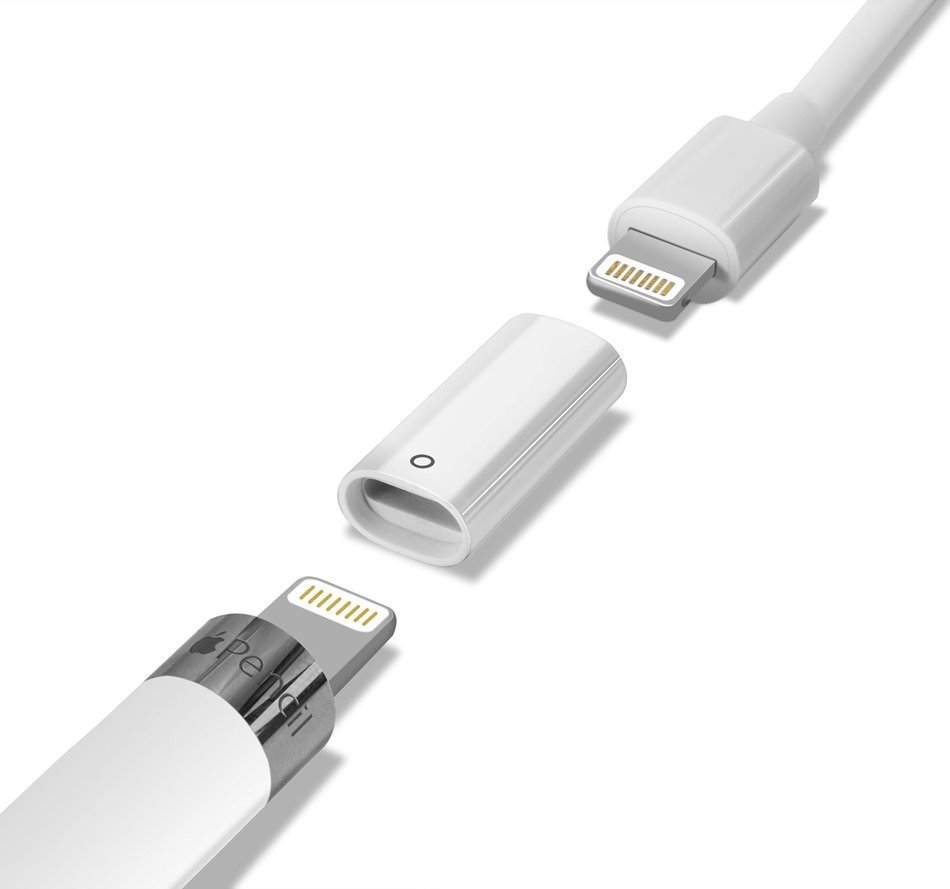 TechMatte Apple Pencil Lightning Cable Charging Adapter for iPad Pro Female to Female Connector (.75 Inches) N4