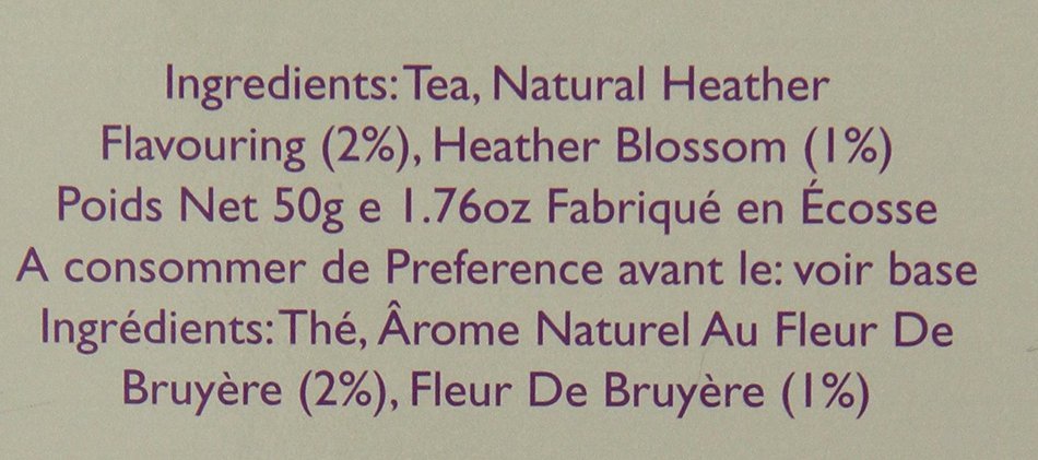 Edinburgh Tea and Coffee Company Heather Tea, 25 Count Teabags