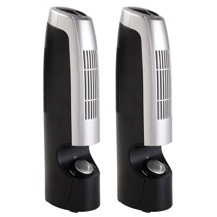 Goplus&reg; 2 PCS Mini Ionic Whisper Home Air Purifier & Ionizer Pro Filter 2 Speed N3