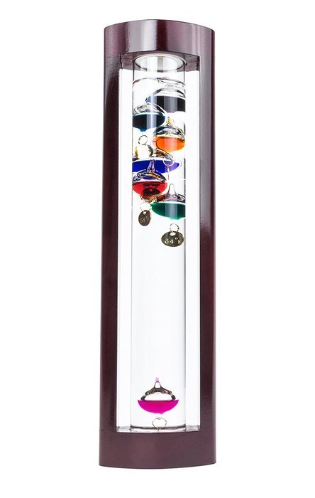 Galileo Thermometer in Cherry Finish Frame - 14.5"