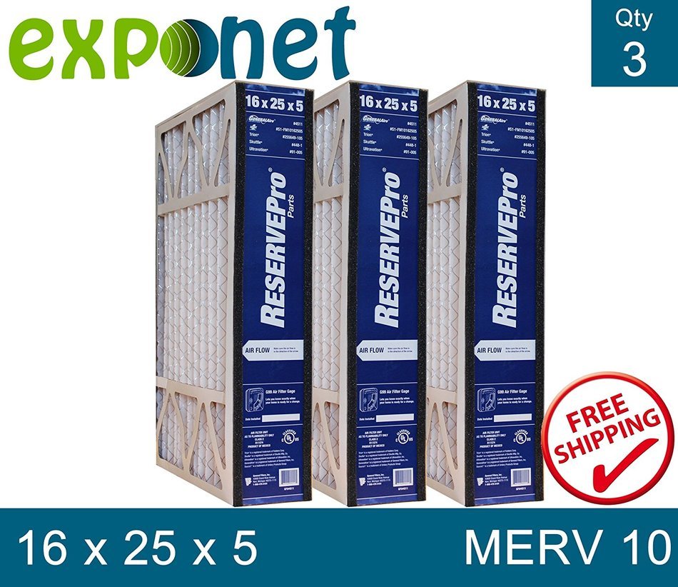 Ultravation #91-005 Replacement Filter for Model 90-006, 16x25x5 (Box of 3)
