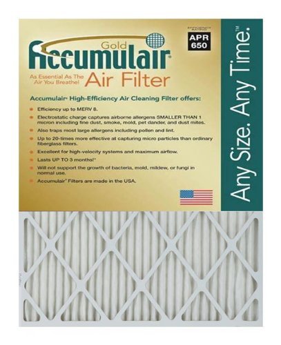 Accumulair FB16X25X0.5 Gold 0.5 In. Filter, Pack Of 4