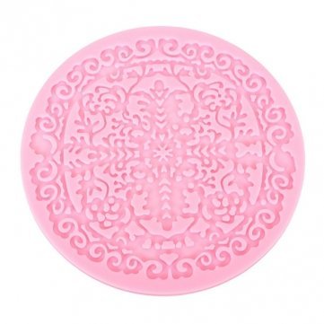 Cross Snowflake Fondant Cake Silicone Lace Mold Circular Flower Molds N4