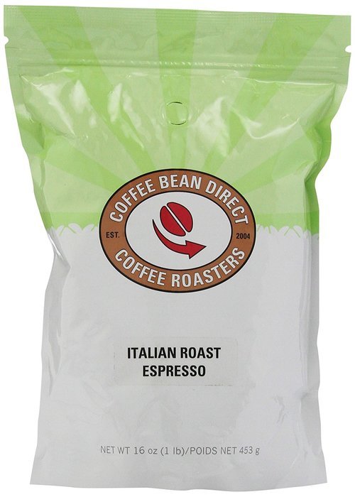 Coffee Bean Direct Italian Roast Espresso, Whole Bean Coffee, 16-Ounce Bags (Pack of 3)