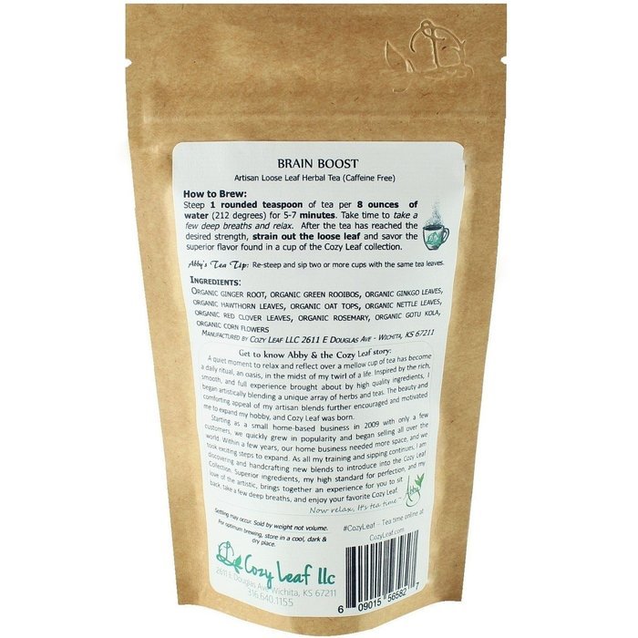 Cozy Leaf Gourmet Artisan Tea Blend Herbal Tea, Sleep Ease N16