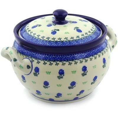 Polmedia Polish Pottery 55 oz Stoneware Tureen H9525E Hand Painted from Ceramika Artystyczna in Boleslawiec Poland... N3