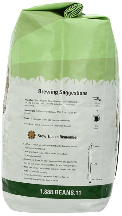 Coffee Bean Direct Hazelnut Flavored, Whole Bean Coffee, 5-Pound Bag N15