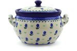Polmedia Polish Pottery 55 oz Stoneware Tureen H9525E Hand Painted from Ceramika Artystyczna in Boleslawiec Poland... N4
