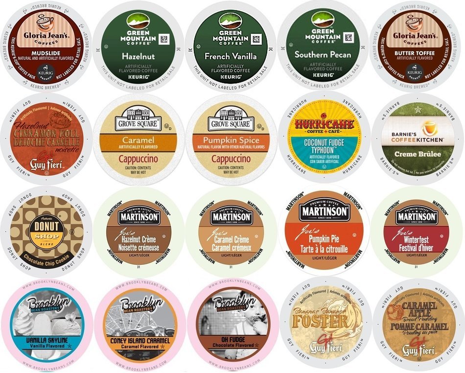 20-count K-cup for Keurig Brewers ALL FLAVORED Coffee Variety Pack Featuring Green Mountain, Gloria Jean&rsquo;s, Donut...