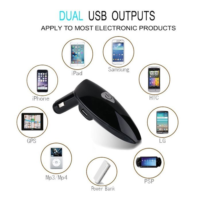 Protable Car Air Purifier,Evtech Car Ionic Air Freshener Removes Cigarette Smoke, Bacteria, Odor Smell with 2.1A... N5