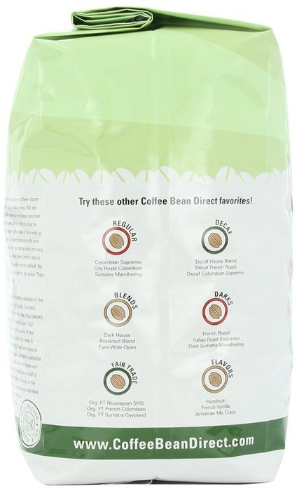 Coffee Bean Direct Hazelnut Flavored, Whole Bean Coffee, 5-Pound Bag N23