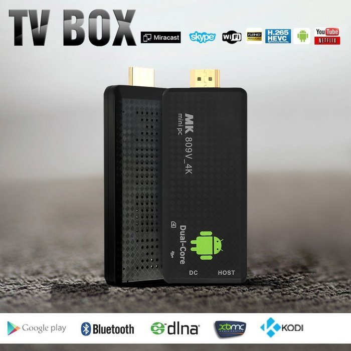Vipwind MK809 IV TV Dongle Android 5.1 Mini PC RK3229 Quad-Core 1G/8G 4K TV Stick KODI / XBMC AirPlay Miracast... N3