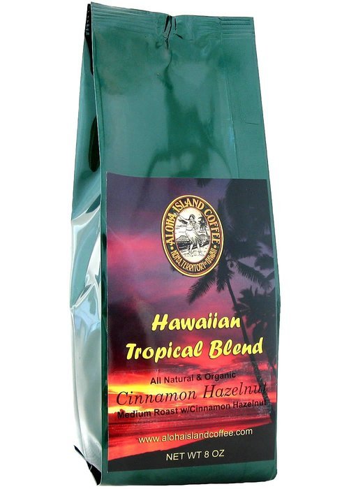 Chocolate Almond Flavored, Kona Hawaiian Coffee Blend, 8 Oz, Ground N21